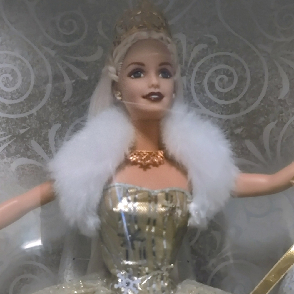 Barbie in Shimmering Gold and White Gown